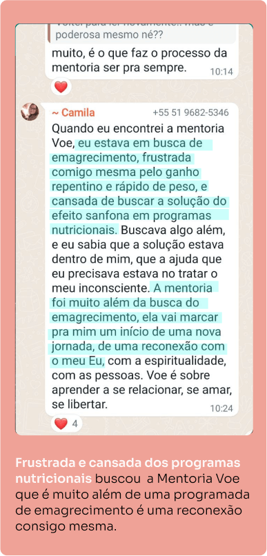 Depoimento 8 Mentoria Voe